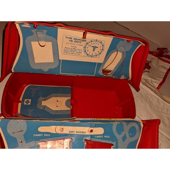 Antique 1940's Transogram Children's Play Nurse Kit Uniform Pretend Extra's Rare - Picture 11 of 12